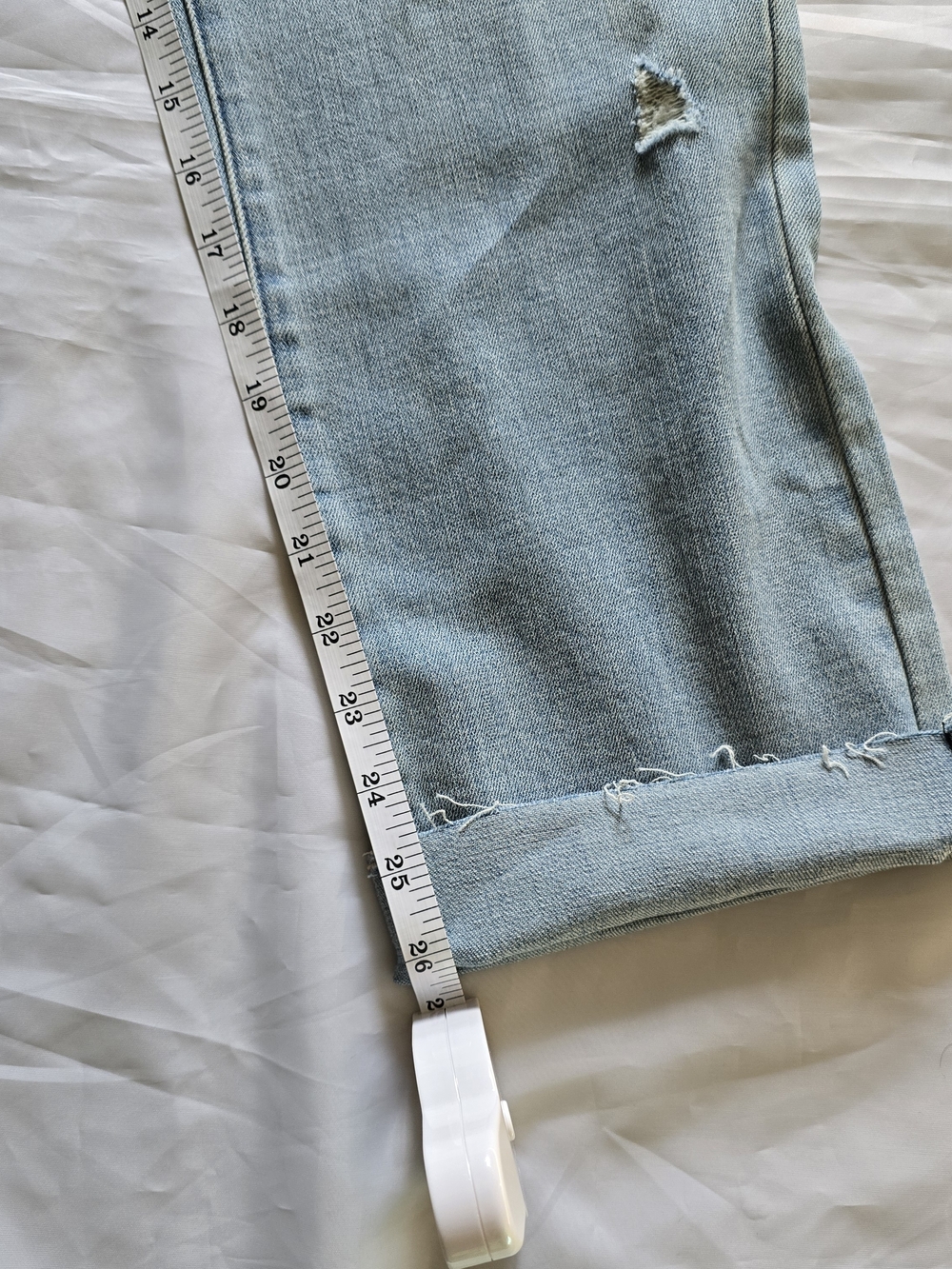 NWT Lucky Brand Light Blue Skinny Jeans with Distressed Knees - Picture 5 of 5